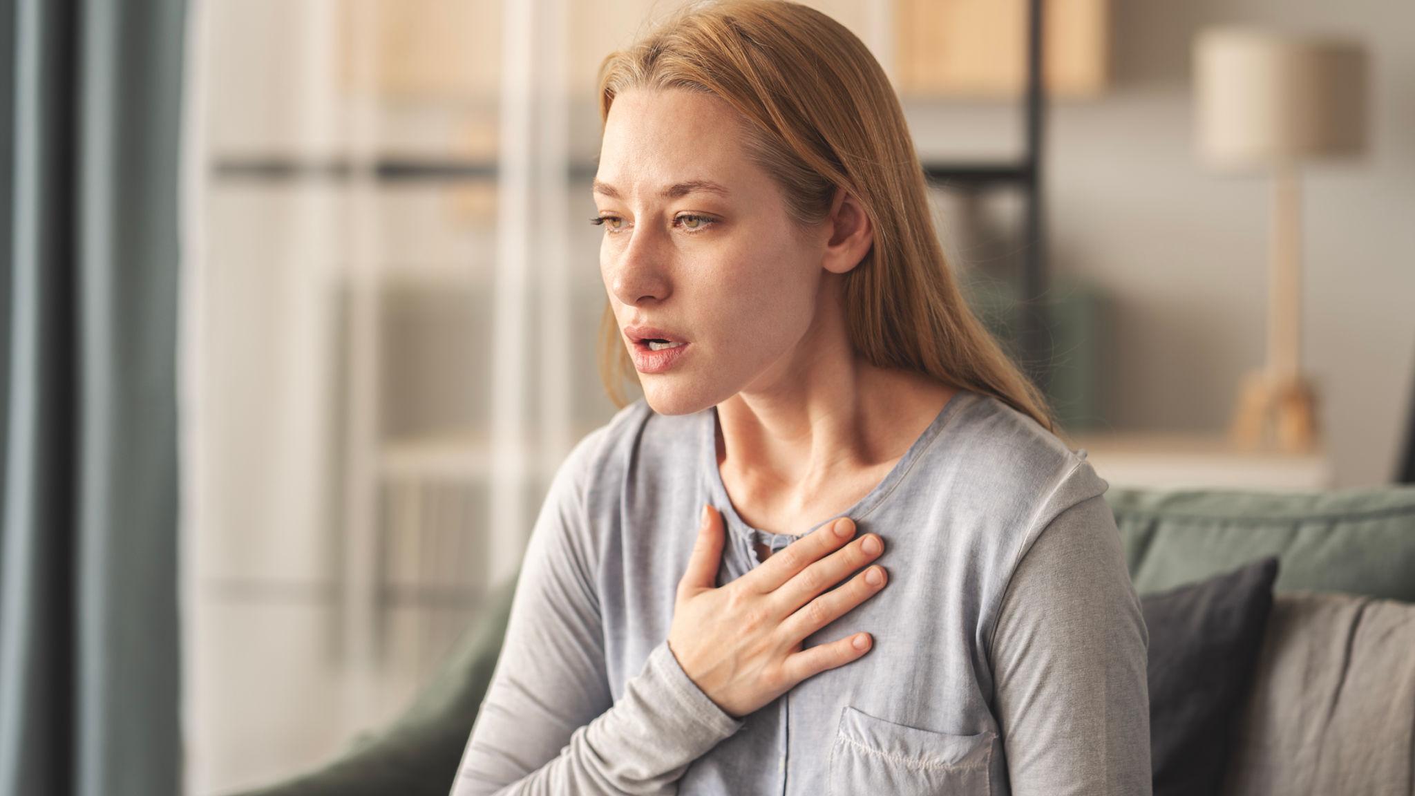 Common causes of chest tightness and breathing difficulty diagram